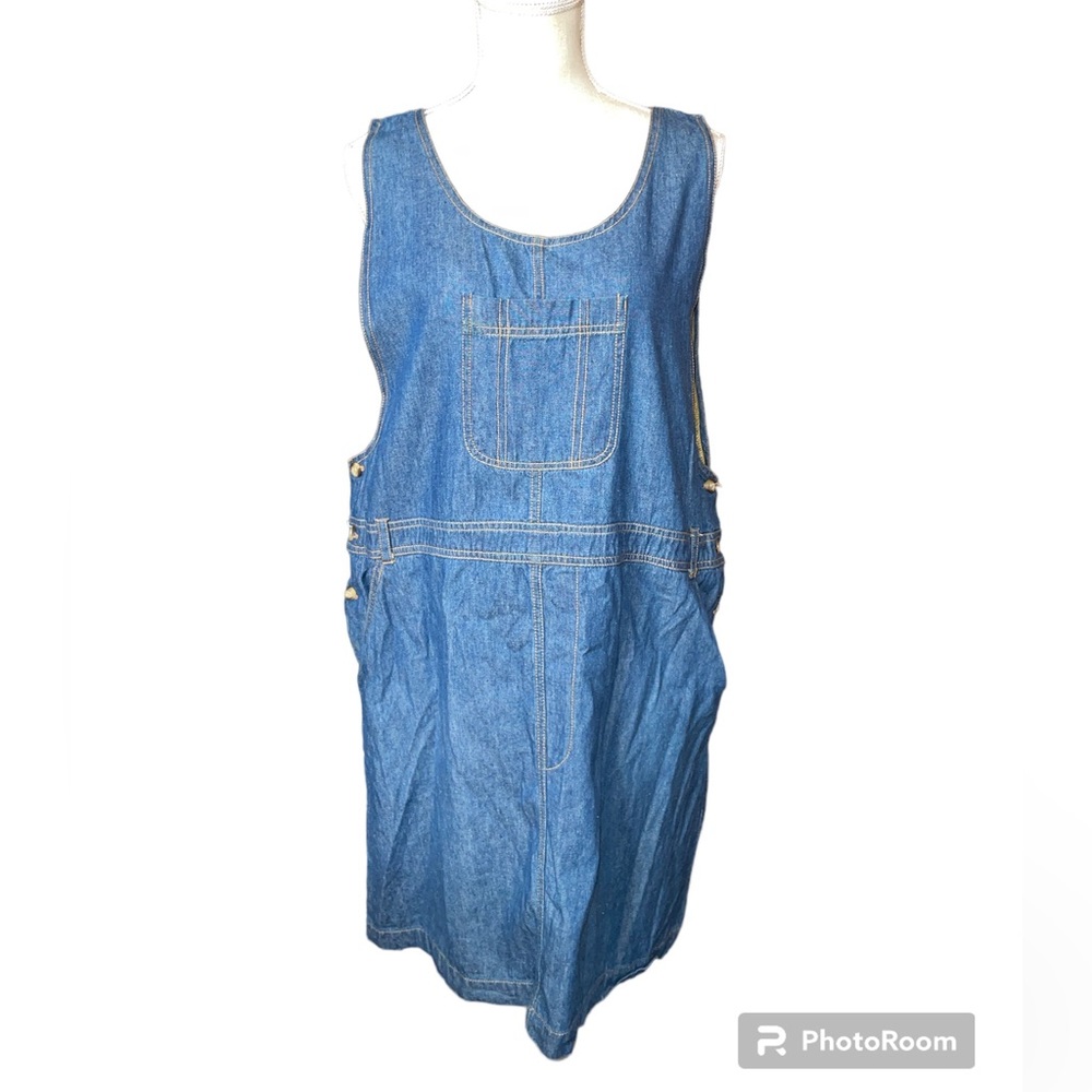 Penny Lane Blue Denim Jumper Dress- 100% Cotton